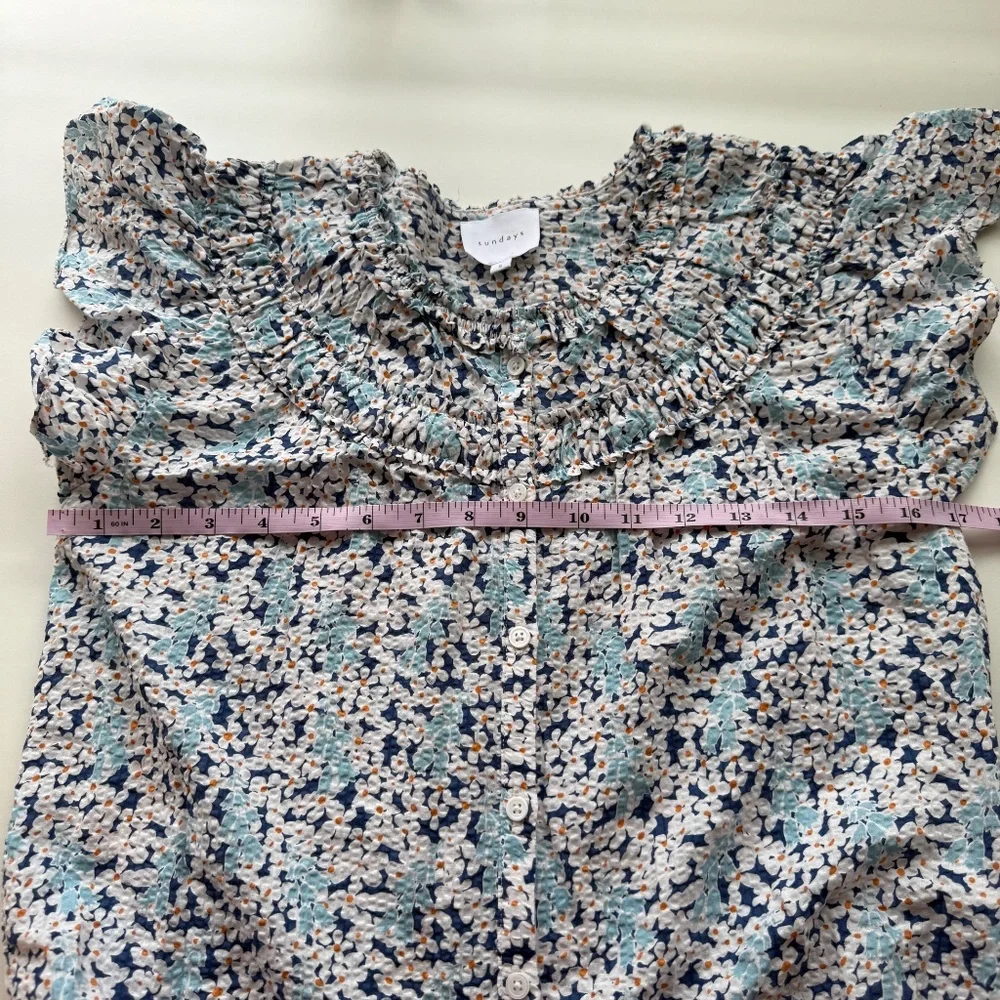 *We Are Sundays Womens Indigo Blue Floral Harley Romper Small - Picture 12 of 14